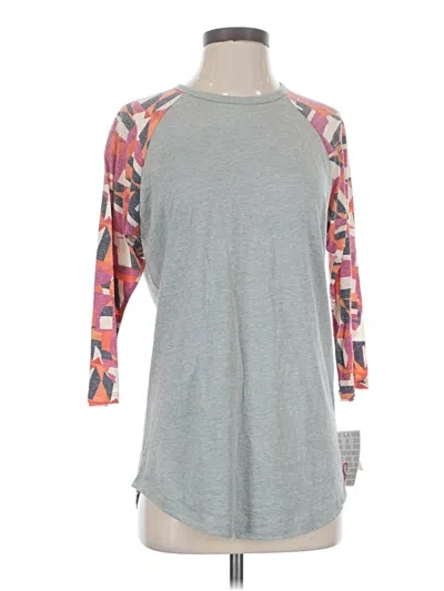 Lularoe 3/4 Sleeve Top Gray Crew Neck Tops