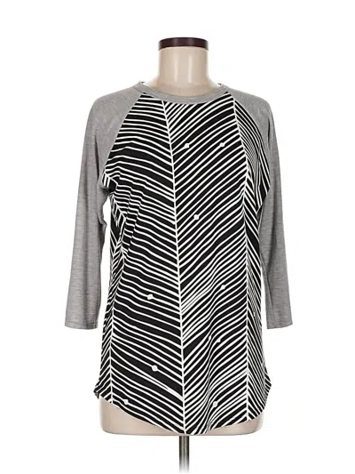 Pre-owned Lularoe 3/4 Sleeve Top Gray Square Neckline Tops