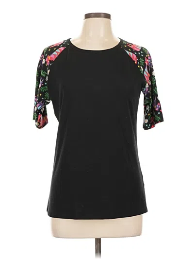 Pre-owned Lularoe 3/4 Sleeve T-shirt In Black