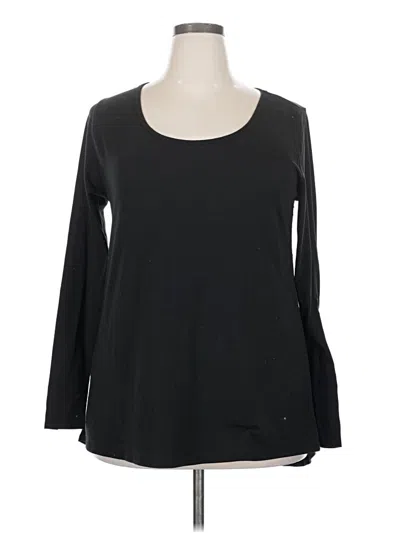 Pre-owned Lularoe 3/4 Sleeve T-shirt In Black