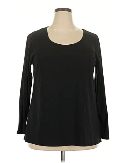 Pre-owned Lularoe 3/4 Sleeve T-shirt In Black