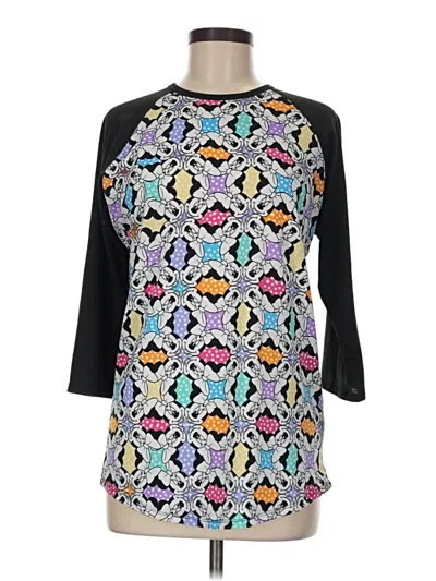 Pre-owned Lularoe 3/4 Sleeve T-shirt In Black