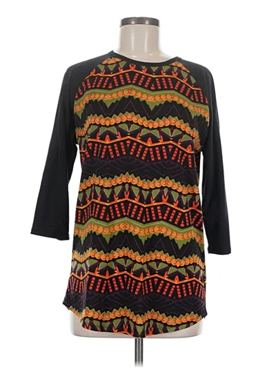 Pre-owned Lularoe 3/4 Sleeve T-shirt In Black
