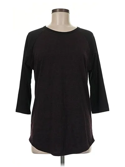 Pre-owned Lularoe 3/4 Sleeve T-shirt In Black