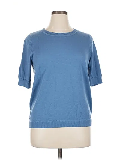 Pre-owned Lularoe 3/4 Sleeve T-shirt In Blue