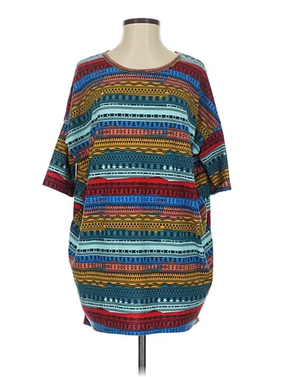 Pre-owned Lularoe 3/4 Sleeve T-shirt In Blue