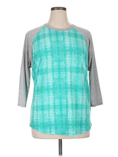 Pre-owned Lularoe 3/4 Sleeve T-shirt In Blue