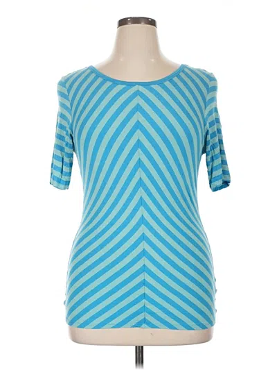 Pre-owned Lularoe 3/4 Sleeve T-shirt In Blue