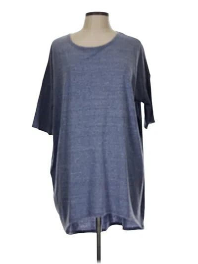 Pre-owned Lularoe 3/4 Sleeve T-shirt In Blue
