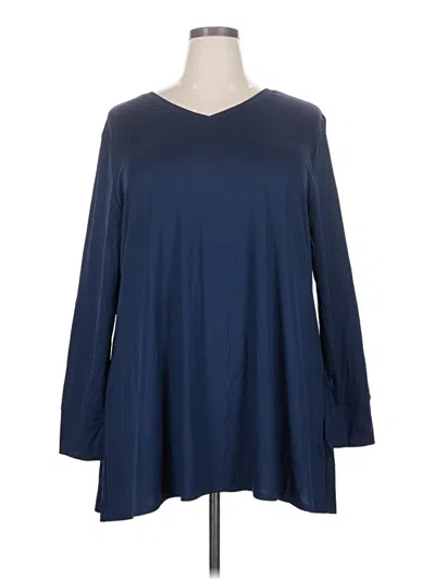 Pre-owned Lularoe 3/4 Sleeve T-shirt In Blue