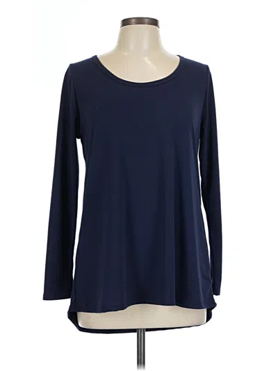 Pre-owned Lularoe 3/4 Sleeve T-shirt In Blue