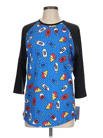 Lularoe 3/4 Sleeve T-shirt In Blue