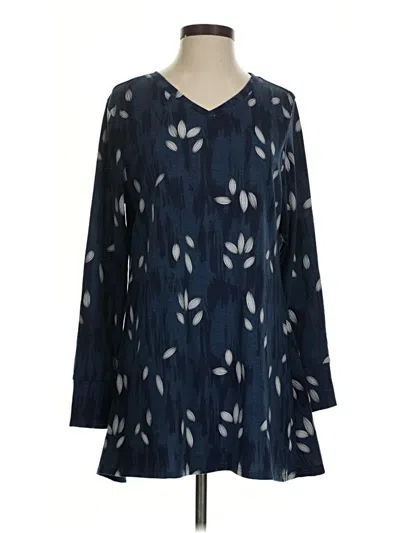 Pre-owned Lularoe 3/4 Sleeve T-shirt In Blue