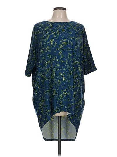 Pre-owned Lularoe 3/4 Sleeve T-shirt In Blue