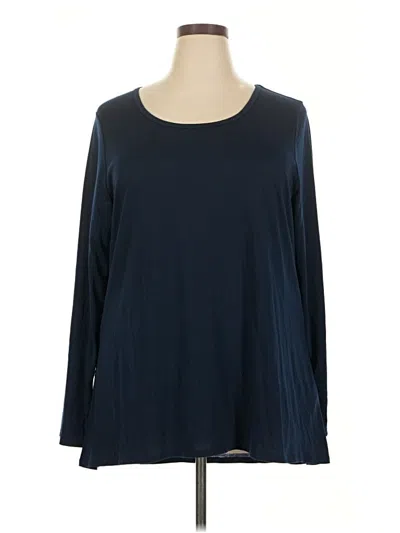 Pre-owned Lularoe 3/4 Sleeve T-shirt In Blue
