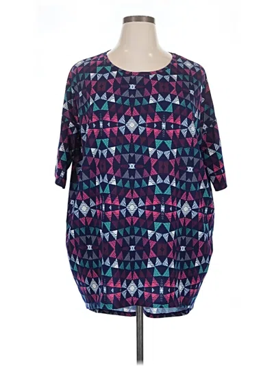 Pre-owned Lularoe 3/4 Sleeve T-shirt In Blue