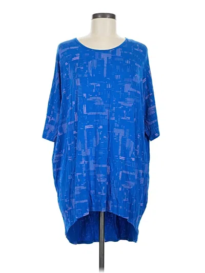 Pre-owned Lularoe 3/4 Sleeve T-shirt In Blue