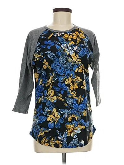 Pre-owned Lularoe 3/4 Sleeve T-shirt In Blue