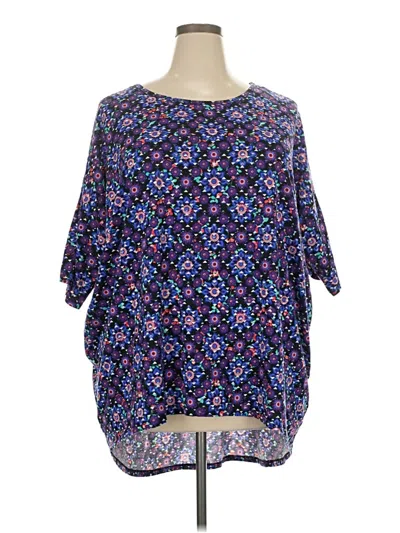 Pre-owned Lularoe 3/4 Sleeve T-shirt In Blue