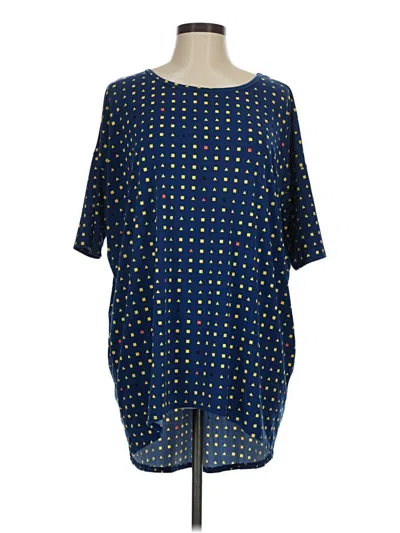 Pre-owned Lularoe 3/4 Sleeve T-shirt In Blue