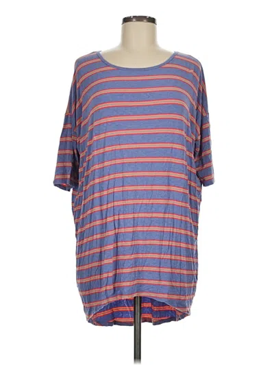 Pre-owned Lularoe 3/4 Sleeve T-shirt In Blue
