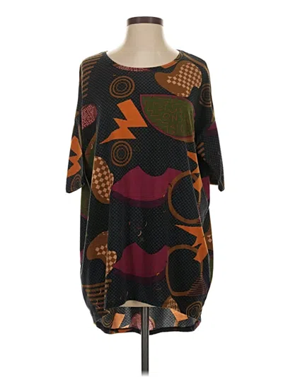 Pre-owned Lularoe 3/4 Sleeve T-shirt In Brown