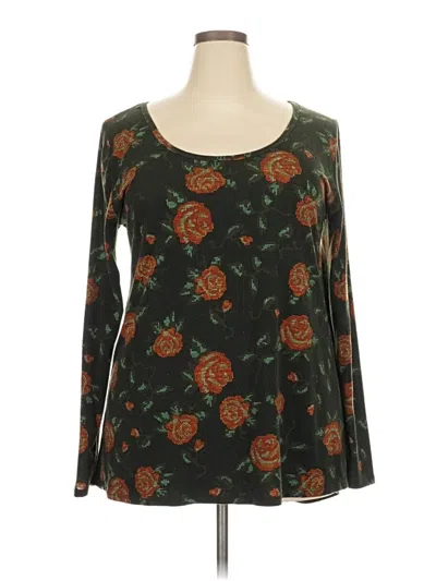 Pre-owned Lularoe 3/4 Sleeve T-shirt In Brown