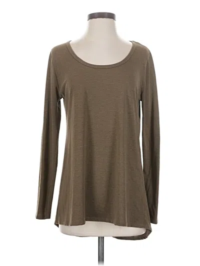 Pre-owned Lularoe 3/4 Sleeve T-shirt In Brown