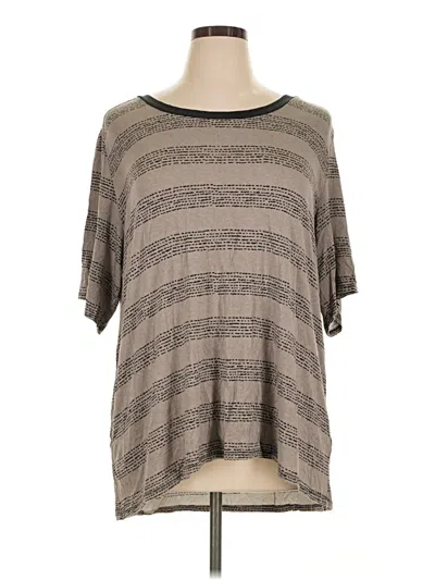 Pre-owned Lularoe 3/4 Sleeve T-shirt In Brown