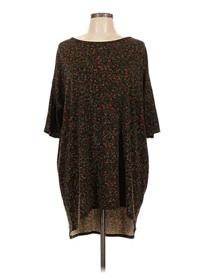 Pre-owned Lularoe 3/4 Sleeve T-shirt In Brown