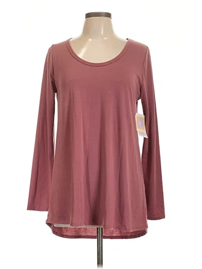 Pre-owned Lularoe 3/4 Sleeve T-shirt In Burgundy