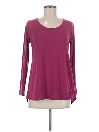 Pre-owned Lularoe 3/4 Sleeve T-shirt In Burgundy