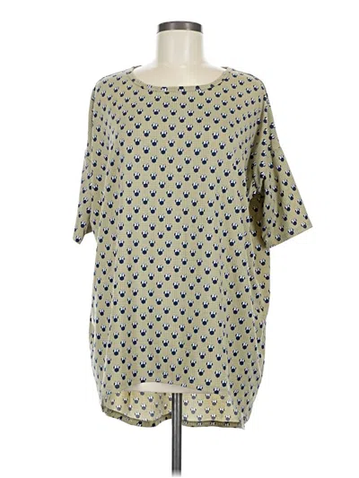 Pre-owned Lularoe 3/4 Sleeve T-shirt In Gold