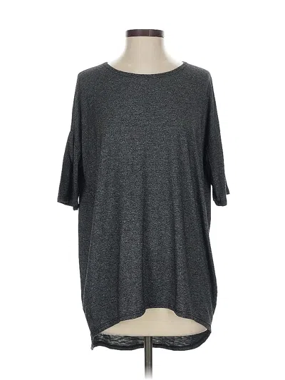 Pre-owned Lularoe 3/4 Sleeve T-shirt In Gray