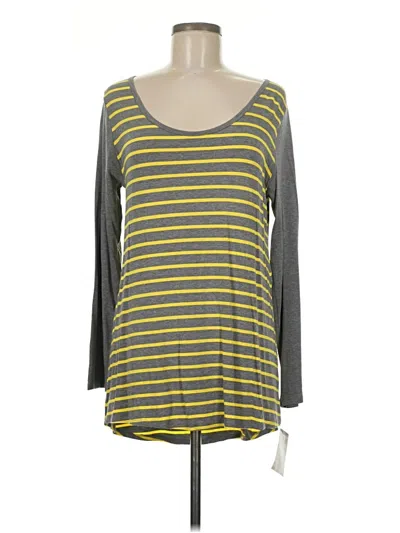 Pre-owned Lularoe 3/4 Sleeve T-shirt In Gray