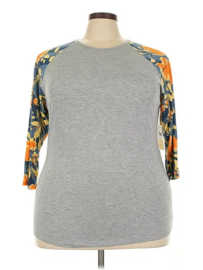 Lularoe 3/4 Sleeve T-shirt In Gray