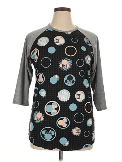 Pre-owned Lularoe 3/4 Sleeve T-shirt In Gray