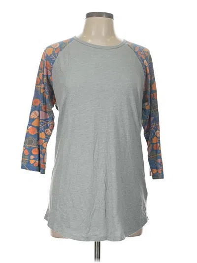 Pre-owned Lularoe 3/4 Sleeve T-shirt In Gray