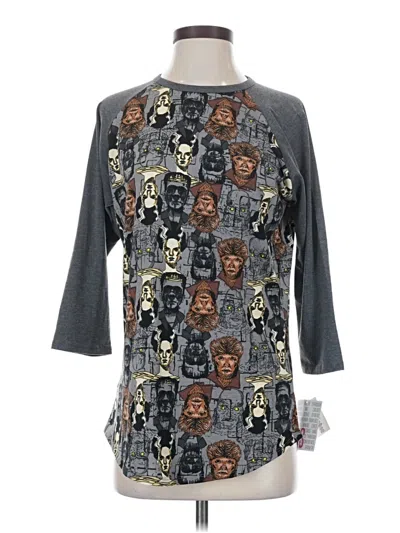 Lularoe 3/4 Sleeve T-shirt In Gray
