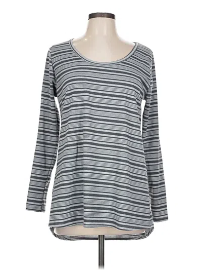 Pre-owned Lularoe 3/4 Sleeve T-shirt In Gray