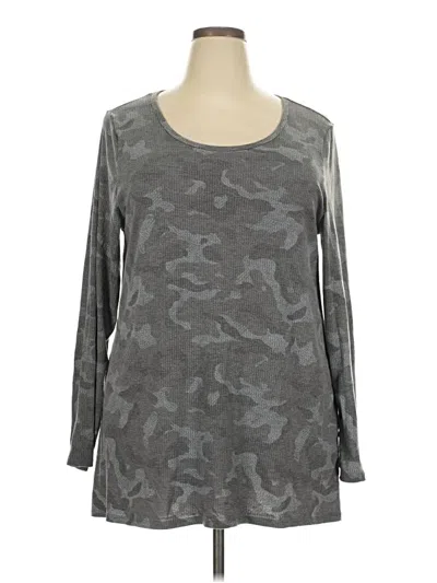 Pre-owned Lularoe 3/4 Sleeve T-shirt In Gray