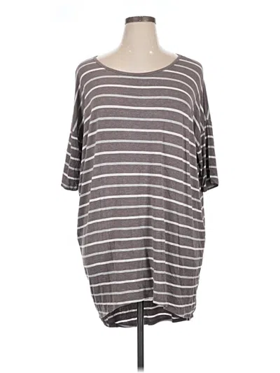 Pre-owned Lularoe 3/4 Sleeve T-shirt In Gray