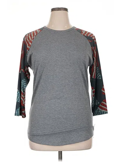 Lularoe 3/4 Sleeve T-shirt In Gray