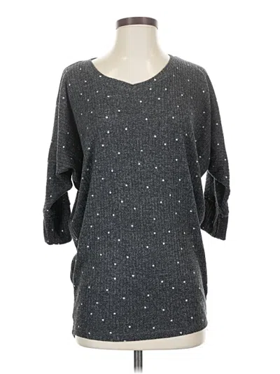 Pre-owned Lularoe 3/4 Sleeve T-shirt In Gray