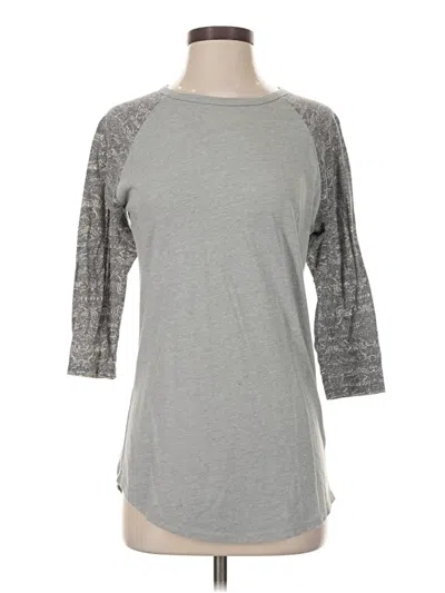 Pre-owned Lularoe 3/4 Sleeve T-shirt In Gray