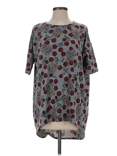 Pre-owned Lularoe 3/4 Sleeve T-shirt In Gray