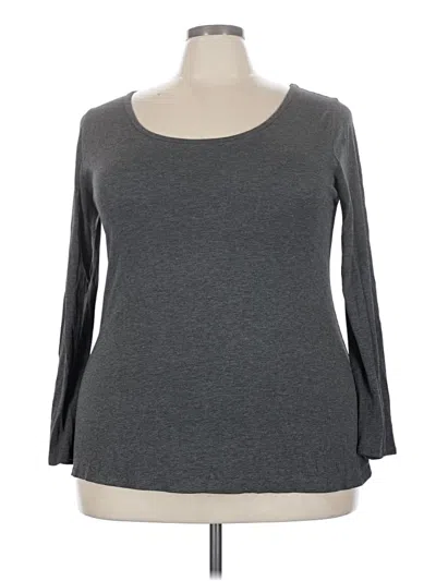 Pre-owned Lularoe 3/4 Sleeve T-shirt In Gray