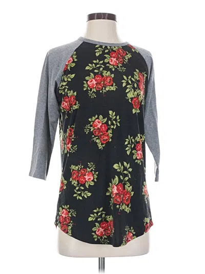 Pre-owned Lularoe 3/4 Sleeve T-shirt In Gray