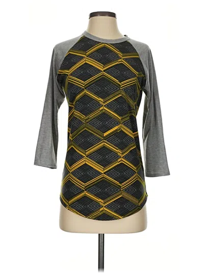 Pre-owned Lularoe 3/4 Sleeve T-shirt In Gray