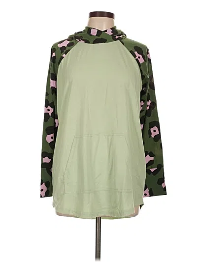 Pre-owned Lularoe 3/4 Sleeve T-shirt In Green